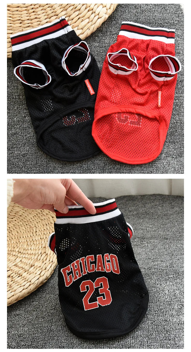 Mesh Breathable Basketball Dog Clothes