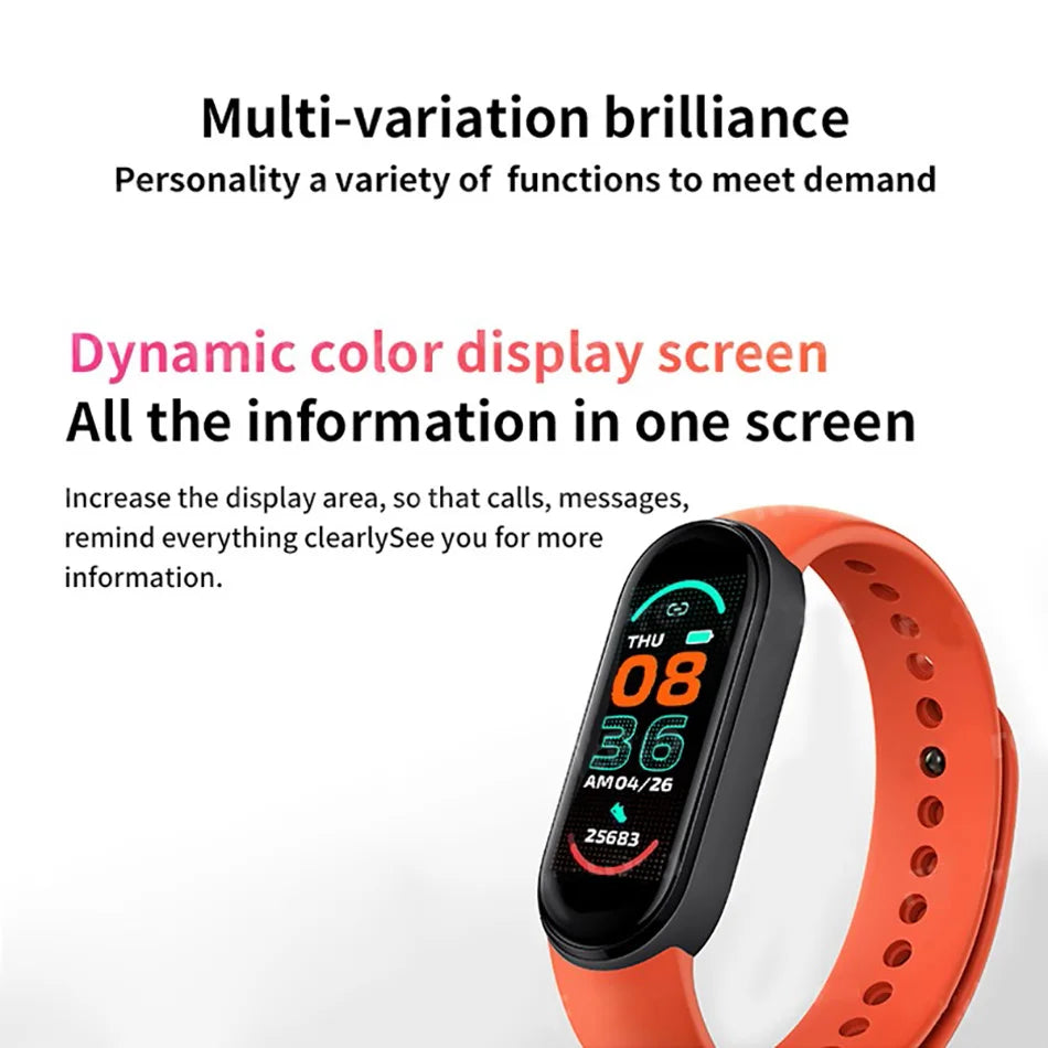 M6 Smart Watch Men Women Fitness Smart Bracelet
