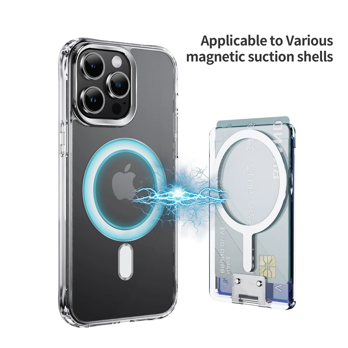 Transparent Magnetic For Magsafe Card Wallet