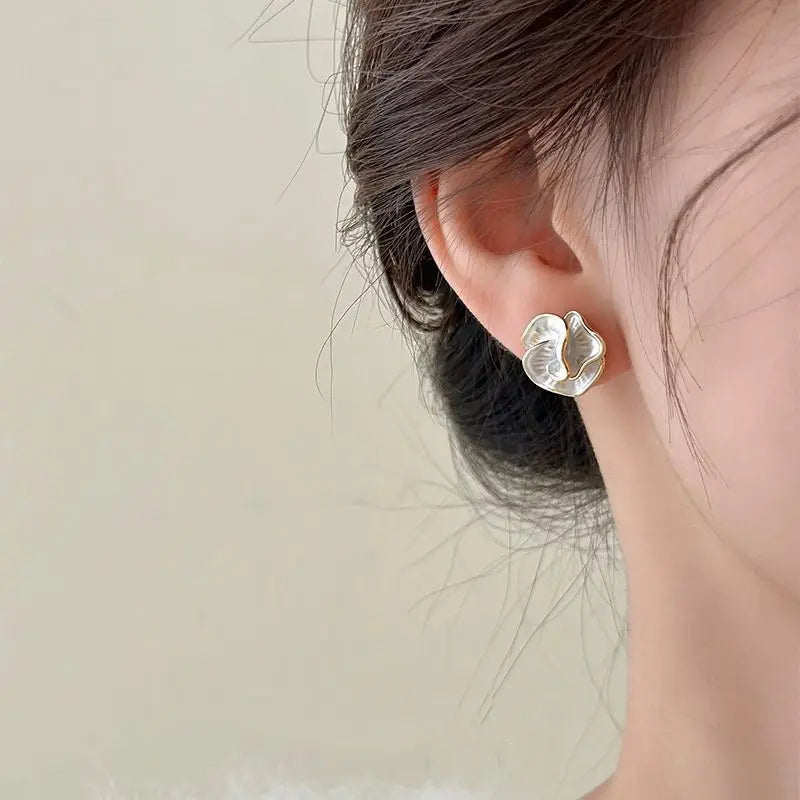 Delicate Camellia Stud Earring