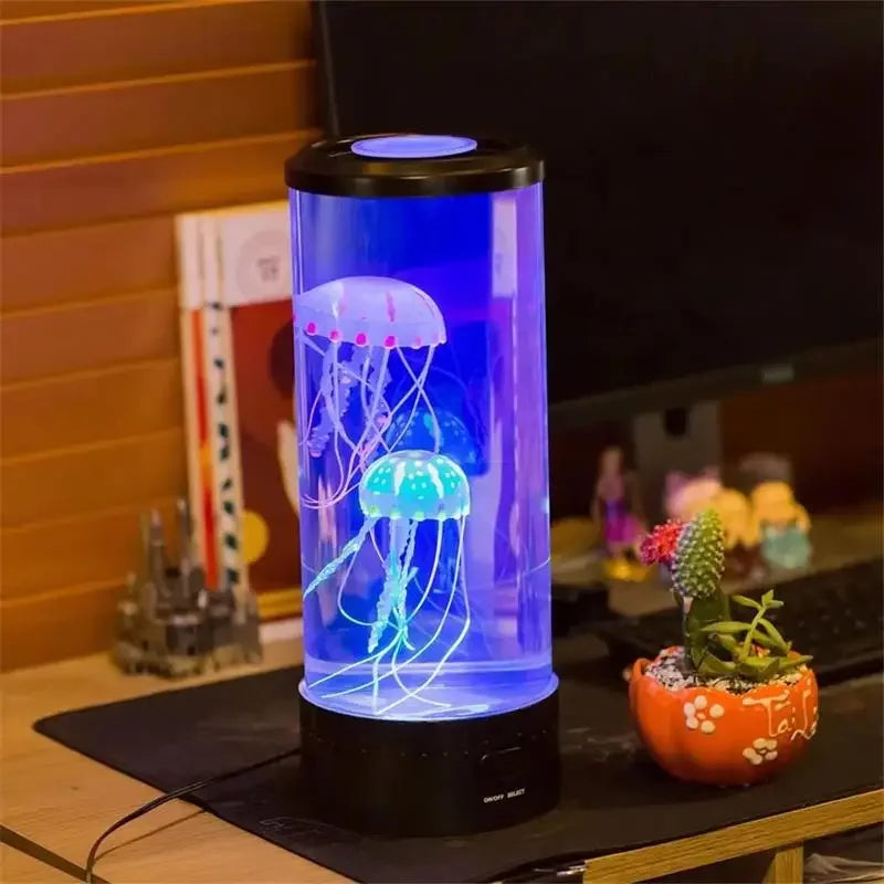 Lámpara LED de medusas de 7 colores