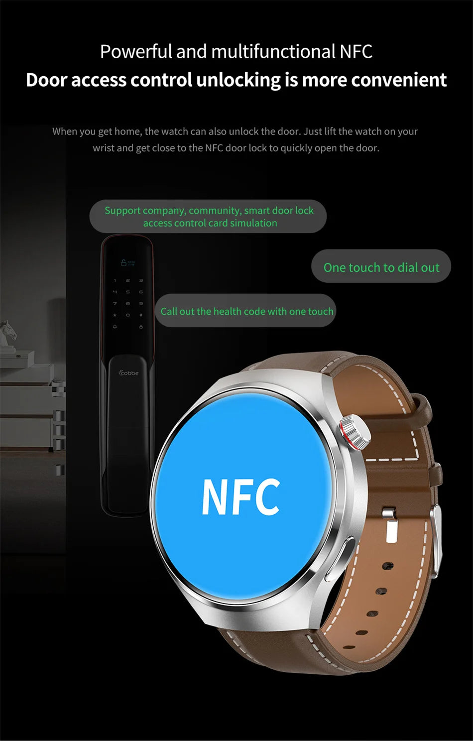 AMOLED NFC Watch GT4 Pro Smartwatch