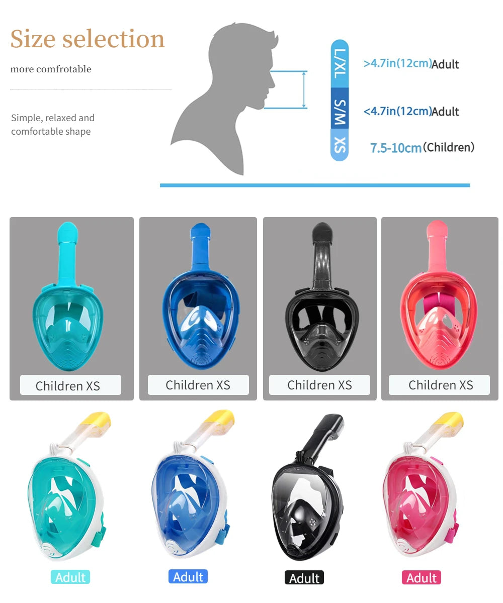 Underwater Scuba Anti Fog Full Face Diving Mask