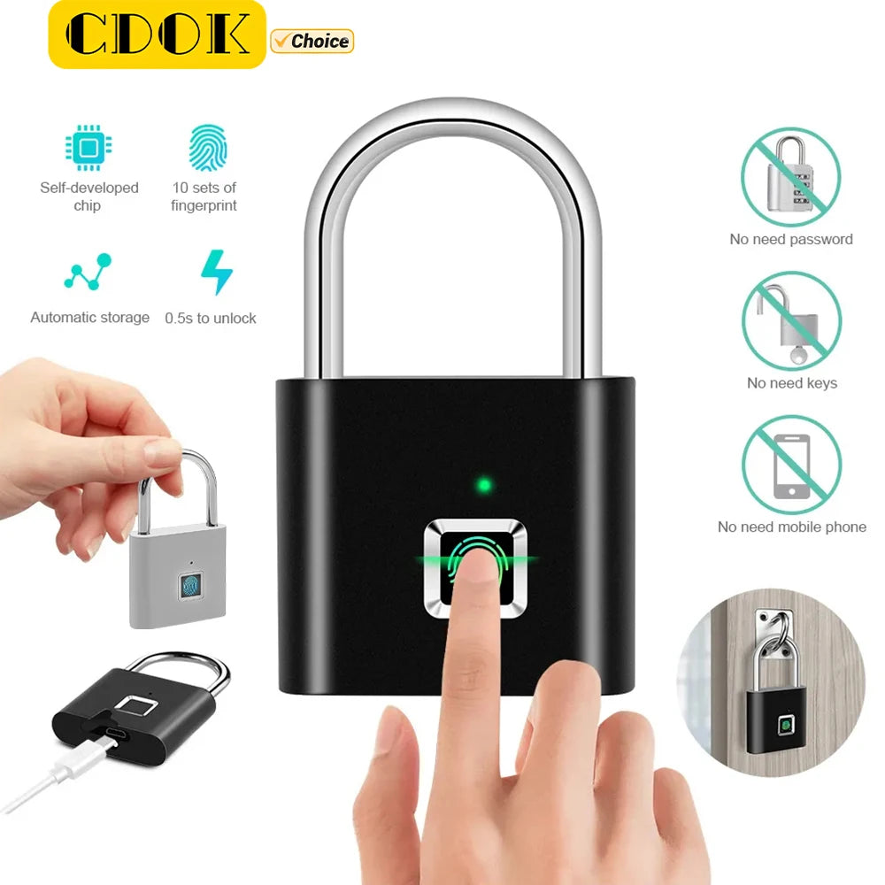 Rechargeable Fingerprint Padlock