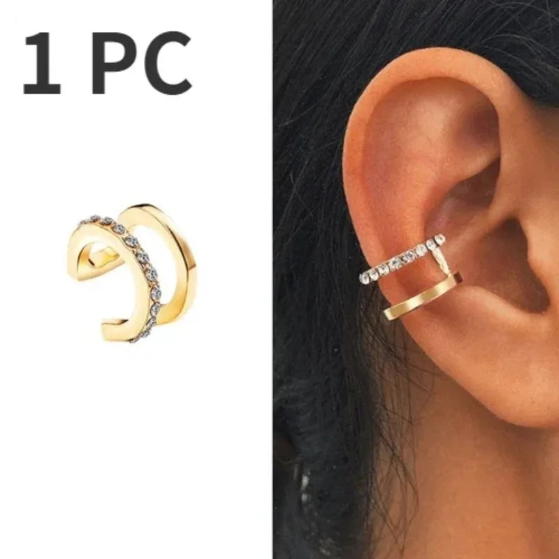 Cute Metal Leaf Earcuff Clip-On Earring