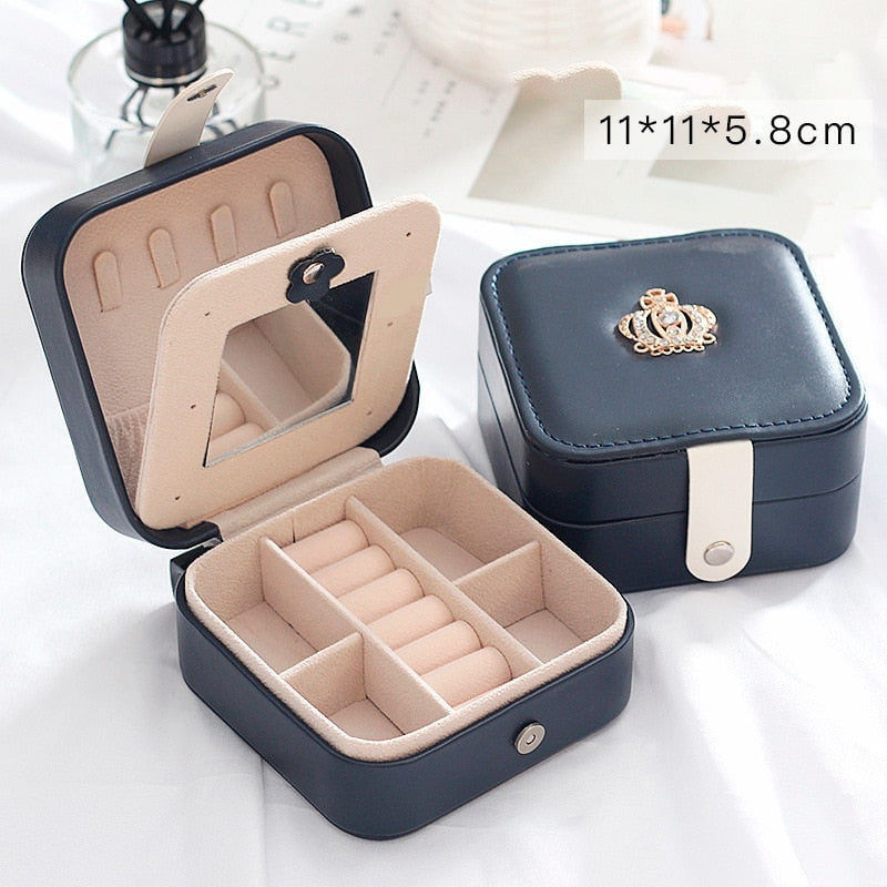Double Layer Large Capacity Leather Jewelry Box - BestShop