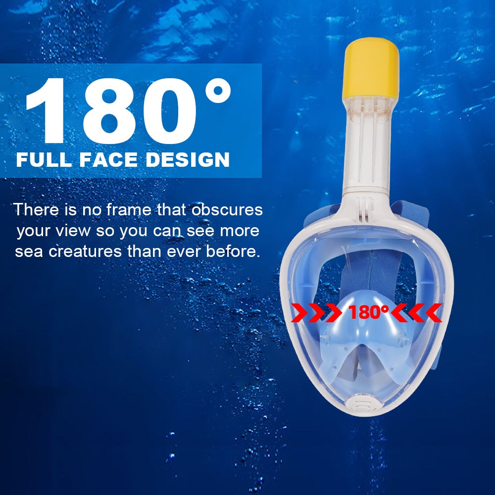 Full Face Snorkel Mask Wide View - BestShop