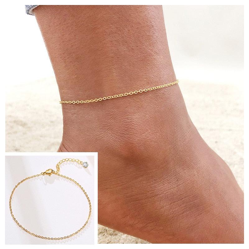 Adjustable Summer Beach Snake Chain Anklet - BestShop