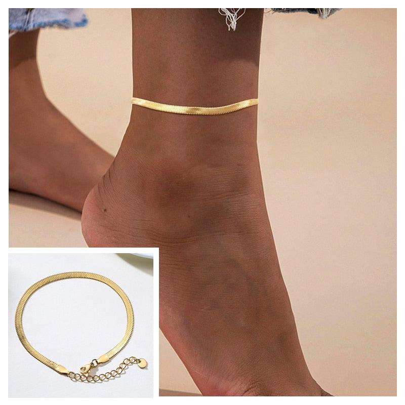 Adjustable Summer Beach Snake Chain Anklet - BestShop