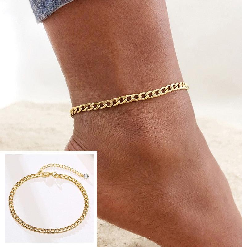 Adjustable Summer Beach Snake Chain Anklet - BestShop