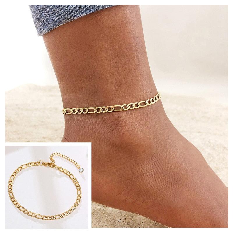 Adjustable Summer Beach Snake Chain Anklet - BestShop