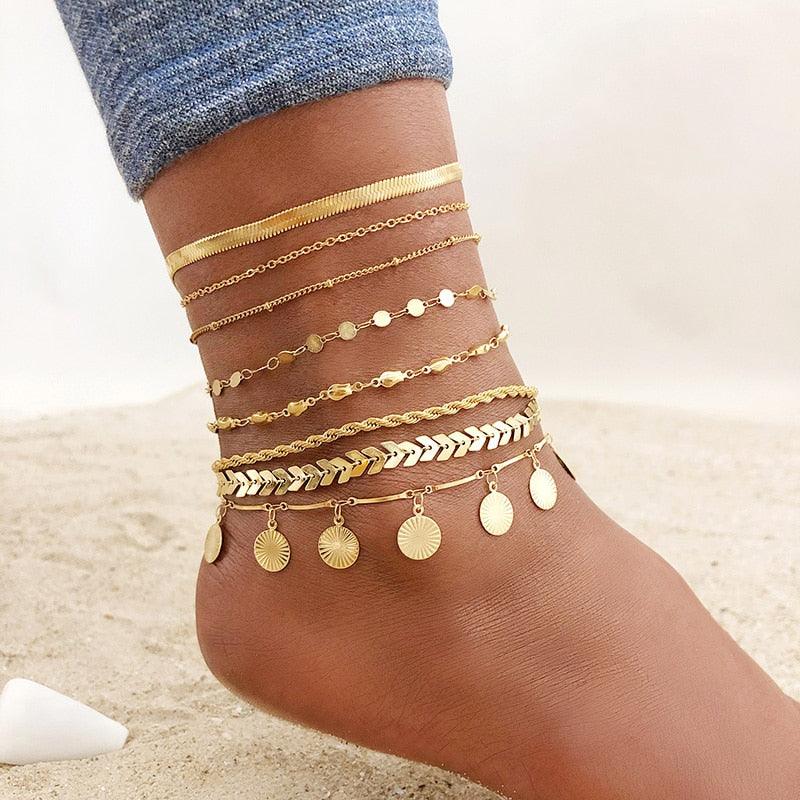 Adjustable Summer Beach Snake Chain Anklet - BestShop