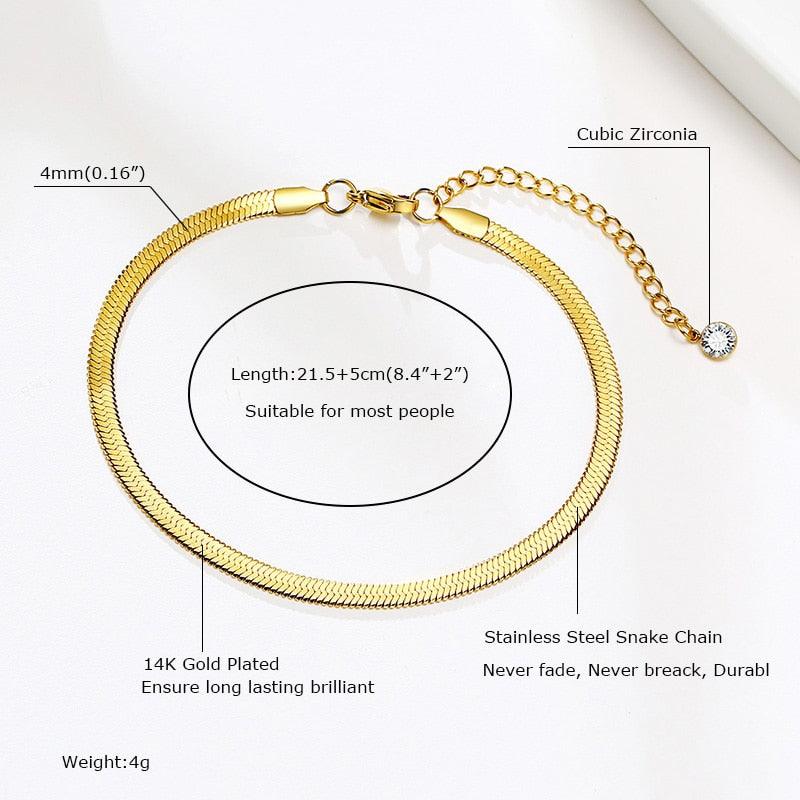 Adjustable Summer Beach Snake Chain Anklet - BestShop
