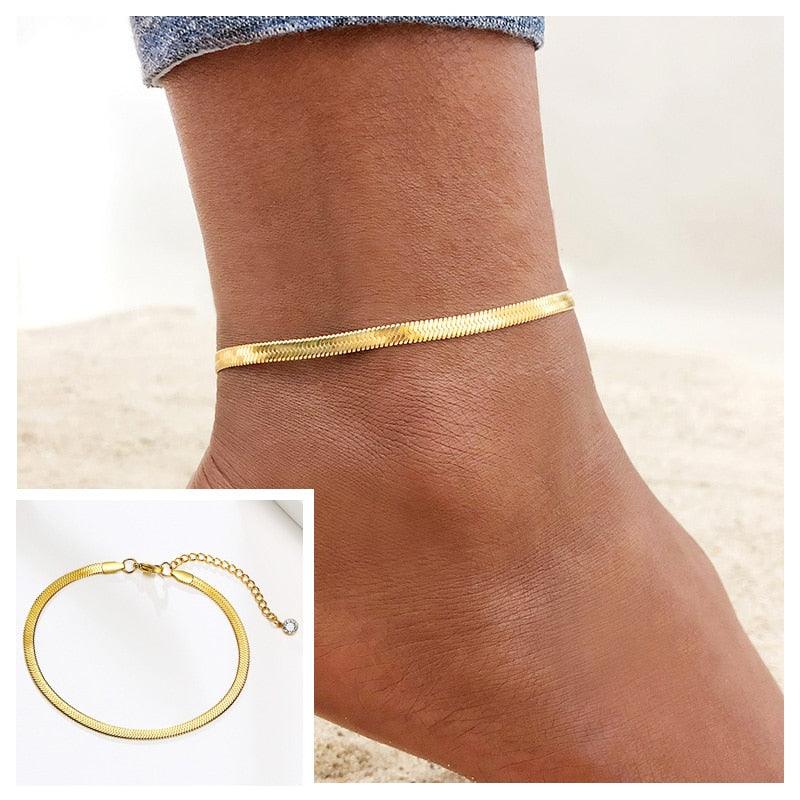 Adjustable Summer Beach Snake Chain Anklet - BestShop