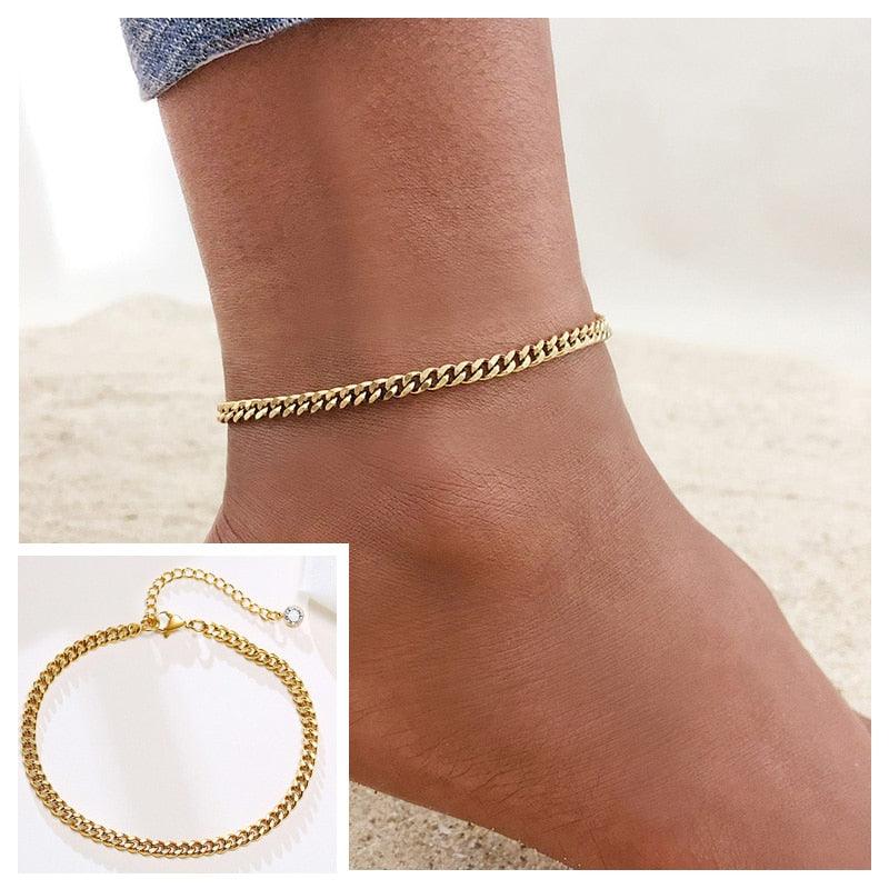 Adjustable Summer Beach Snake Chain Anklet - BestShop