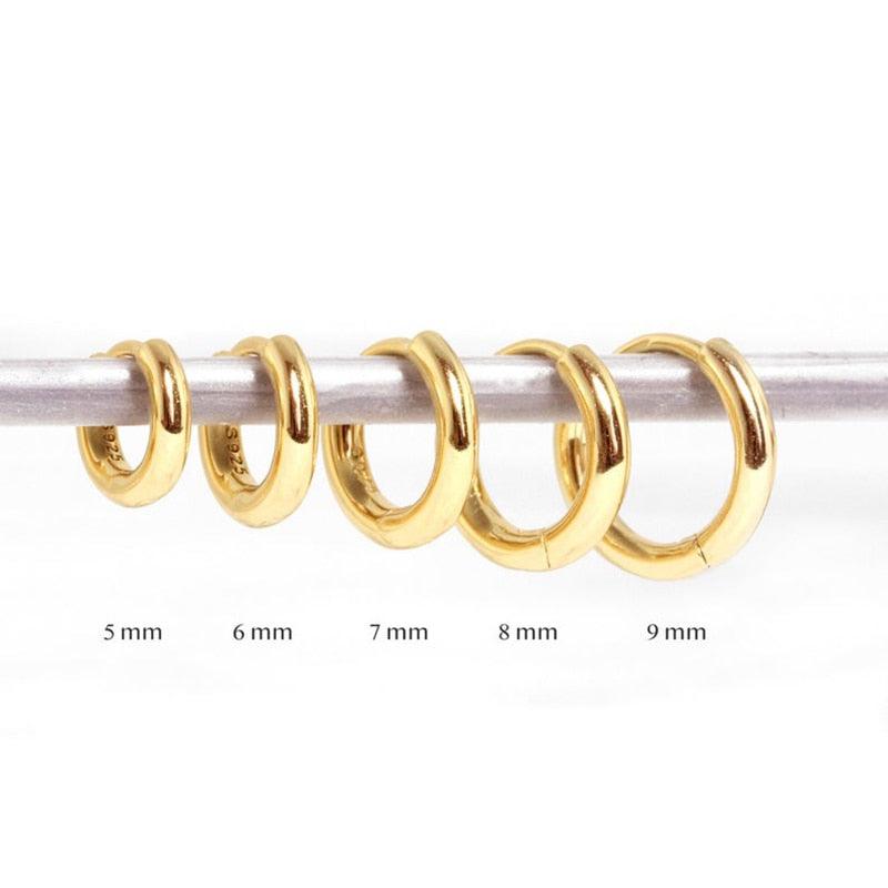Aide 925 Sterling Silver Rose Gold Small Hoop Earrings For Women - BestShop