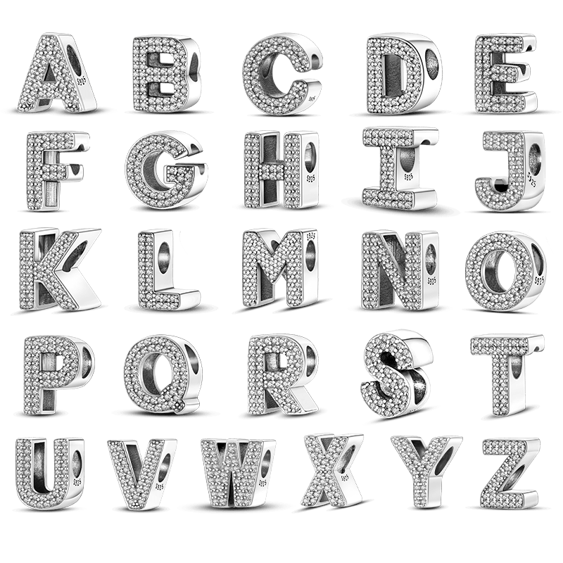 Alphabet Beads 925 Sterling Silver LOVE Letter Charm - BestShop
