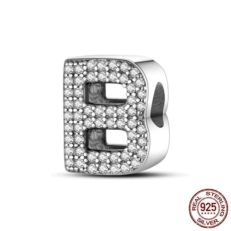 Alphabet Beads 925 Sterling Silver LOVE Letter Charm - BestShop