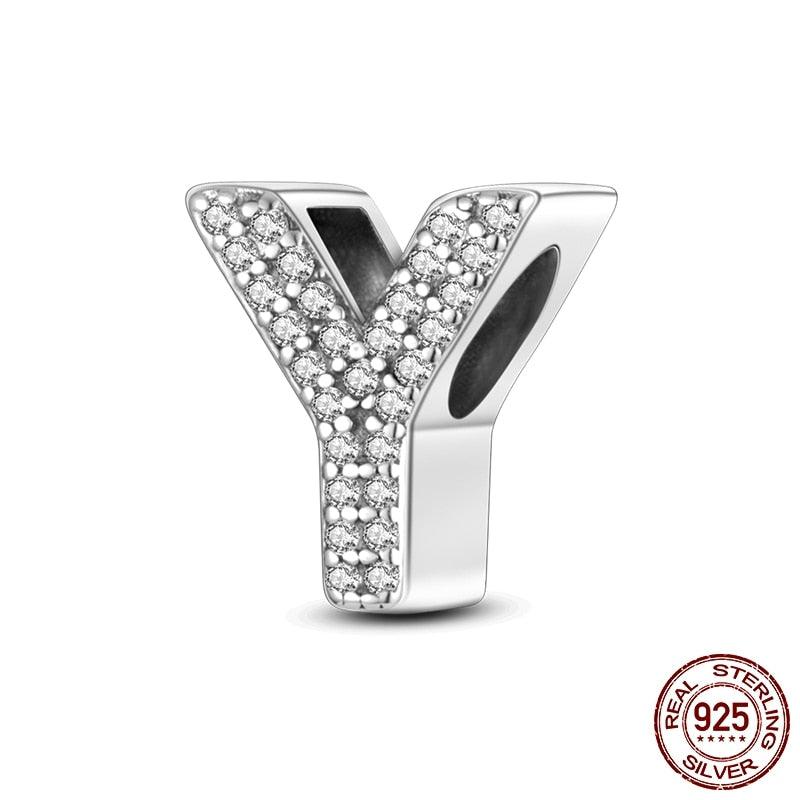 Alphabet Beads 925 Sterling Silver LOVE Letter Charm - BestShop