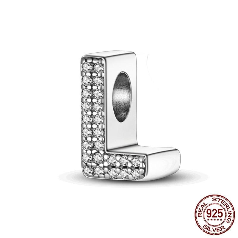 Alphabet Beads 925 Sterling Silver LOVE Letter Charm - BestShop