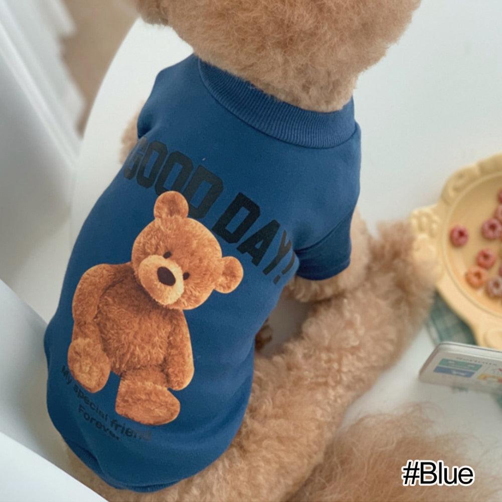 Autumn Winter Cartoon Bear Pet Hoodie - BestShop