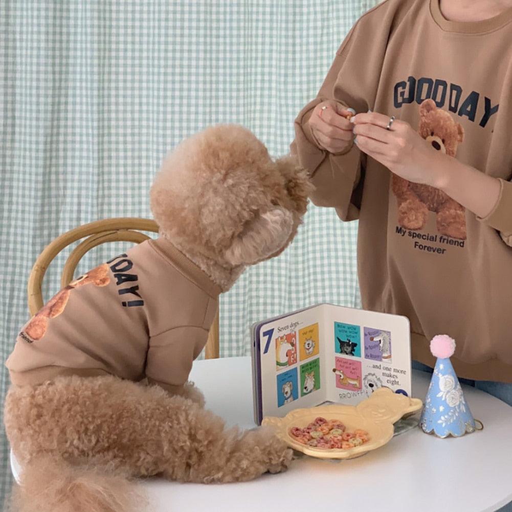 Autumn Winter Cartoon Bear Pet Hoodie - BestShop