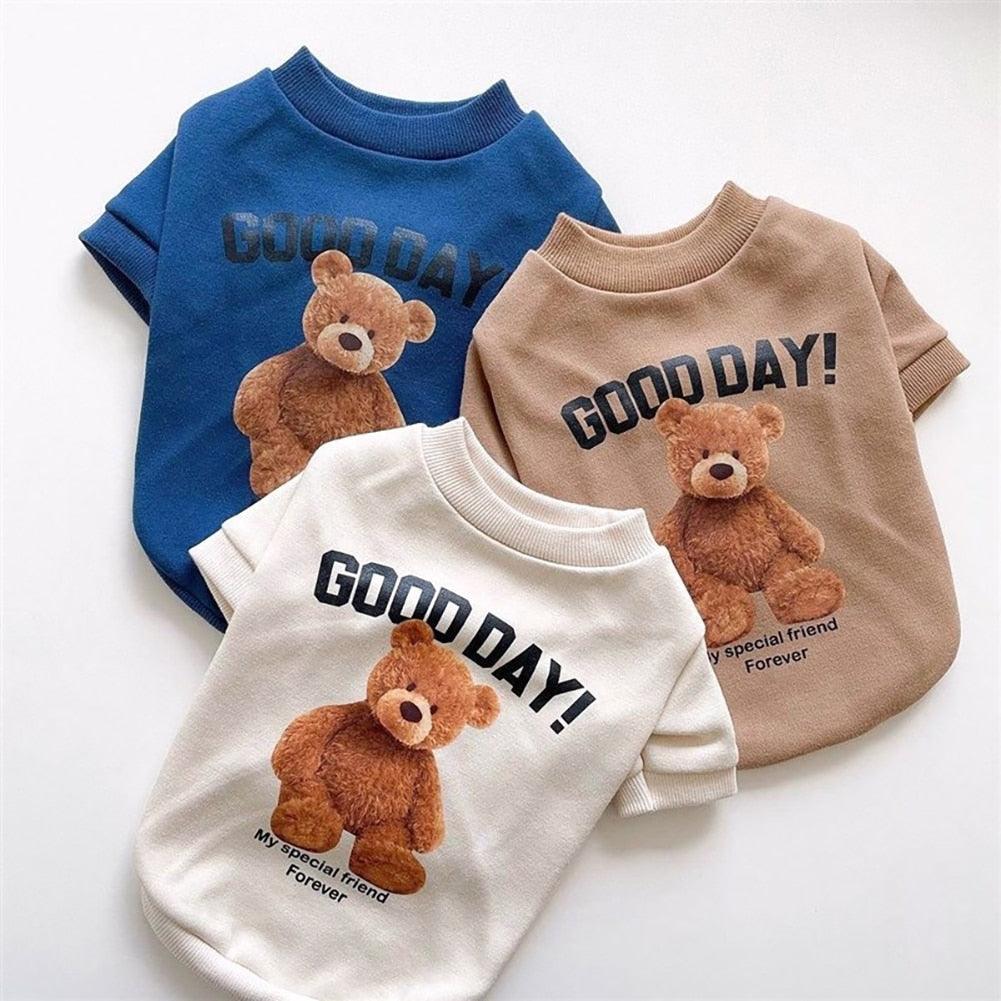 Autumn Winter Cartoon Bear Pet Hoodie - BestShop