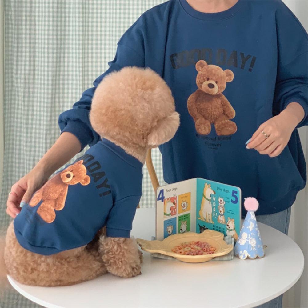 Autumn Winter Cartoon Bear Pet Hoodie - BestShop