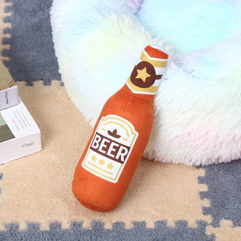 Beer Bottle Shaped Plush Dog Toys - BestShop