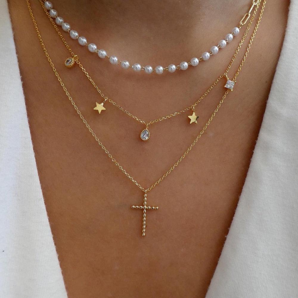 bls-miracle Bohemia Gold Color Multiple Styles Necklace - BestShop