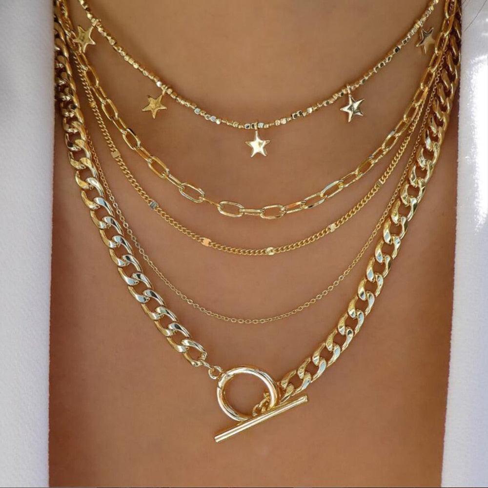 bls-miracle Bohemia Gold Color Multiple Styles Necklace - BestShop