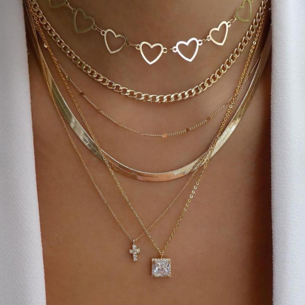 bls-miracle Bohemia Gold Color Multiple Styles Necklace - BestShop