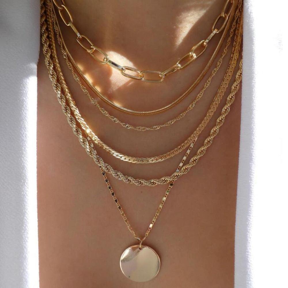 bls-miracle Bohemia Gold Color Multiple Styles Necklace - BestShop