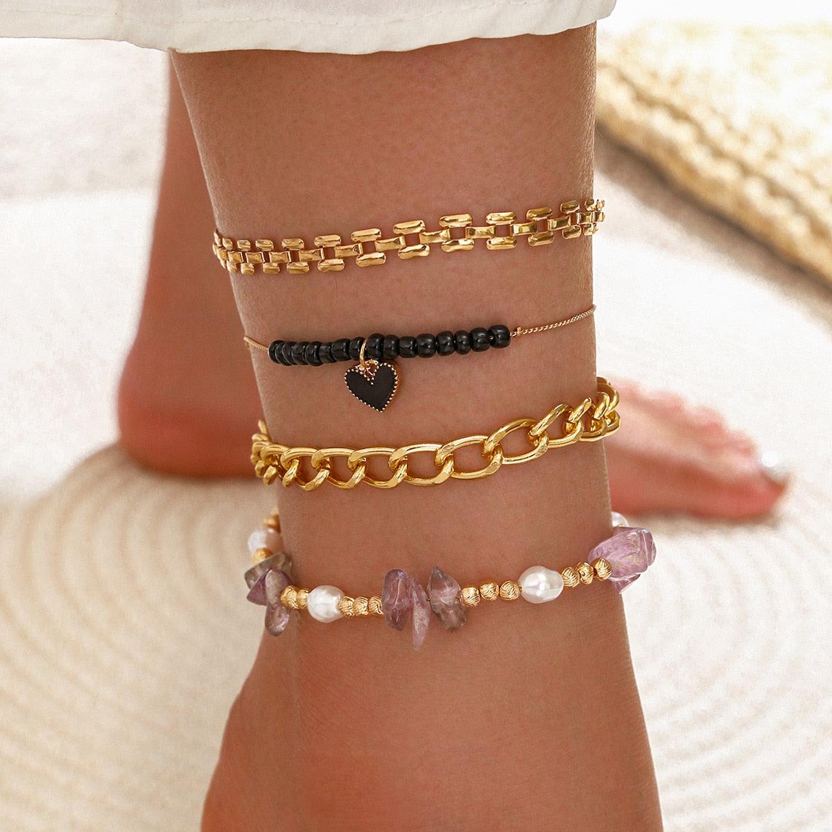 Bohemia Shell Chain Anklet Sets Ankle Bracelet - BestShop