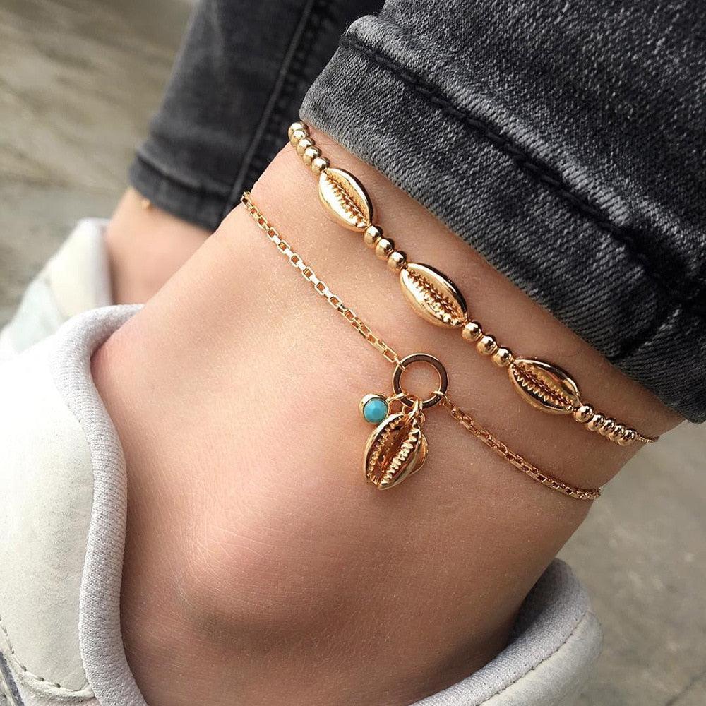Bohemia Shell Chain Anklet Sets Ankle Bracelet - BestShop