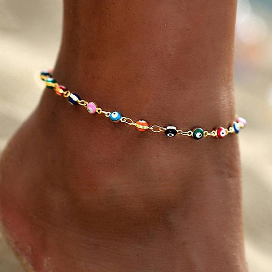 Bohemian Colorful Turkish Eyes Anklets for Women - BestShop