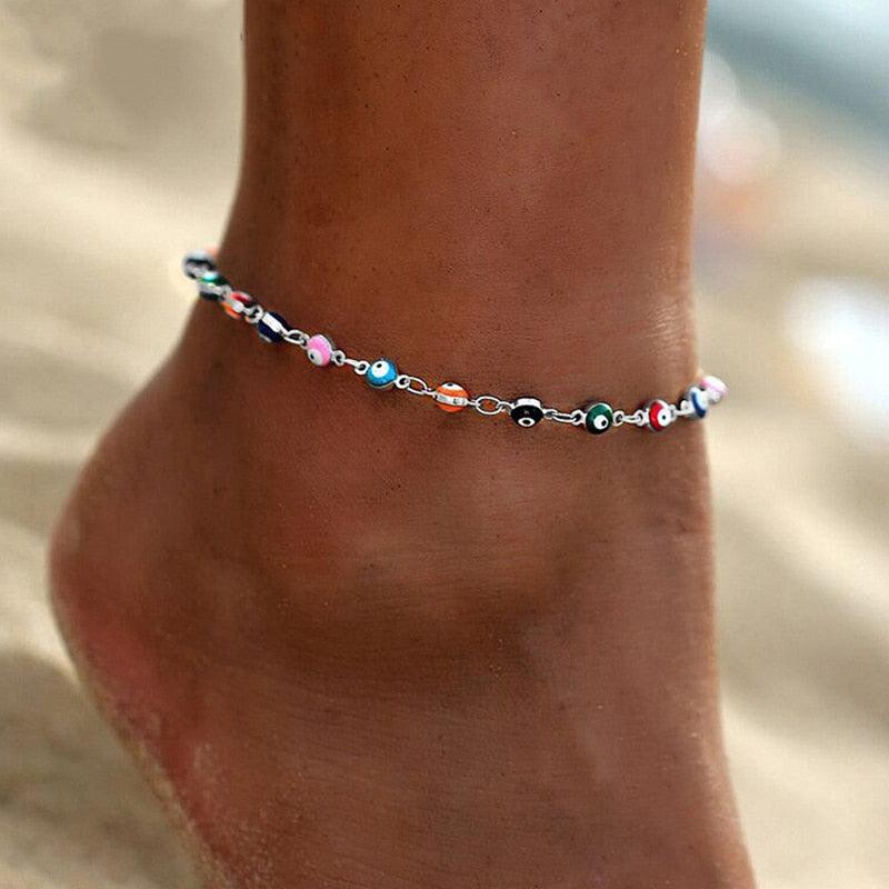 Bohemian Colorful Turkish Eyes Anklets for Women - BestShop