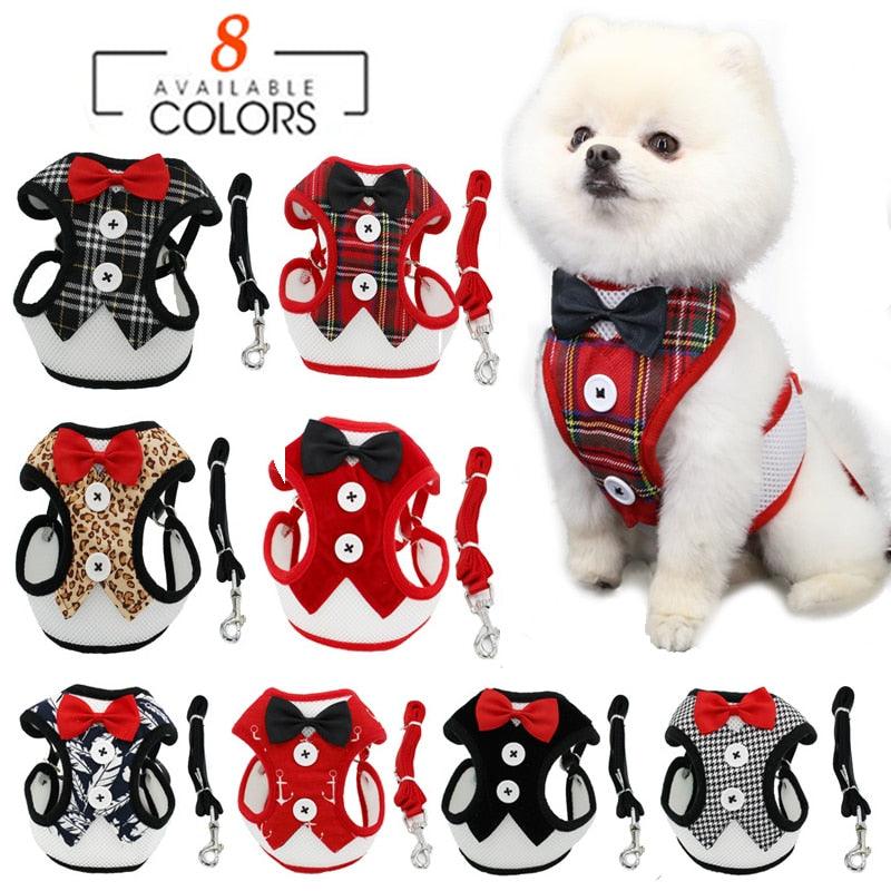 Bow Collars Necktie Harness for Small Medium Dogs & Cats - BestShop