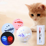 Load image into Gallery viewer, Cat Interactive Rolling Glowing Bell Ball (3PCs) - BestShop
