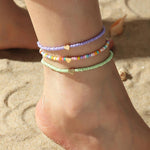 Load image into Gallery viewer, Colorful Czech Glass Seed Beaded Anklet Bracelet Set - BestShop
