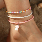 Load image into Gallery viewer, Colorful Czech Glass Seed Beaded Anklet Bracelet Set - BestShop
