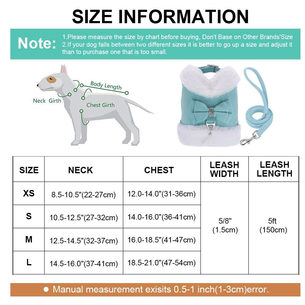 Cute Warm Winter Pet Harness Vest Set - BestShop