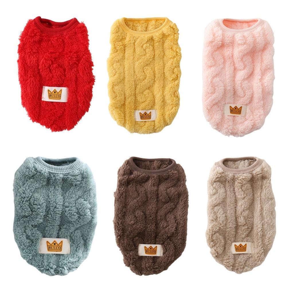 Cute Wavy Double-sided Fleece Pullover Pet Clothes - BestShop