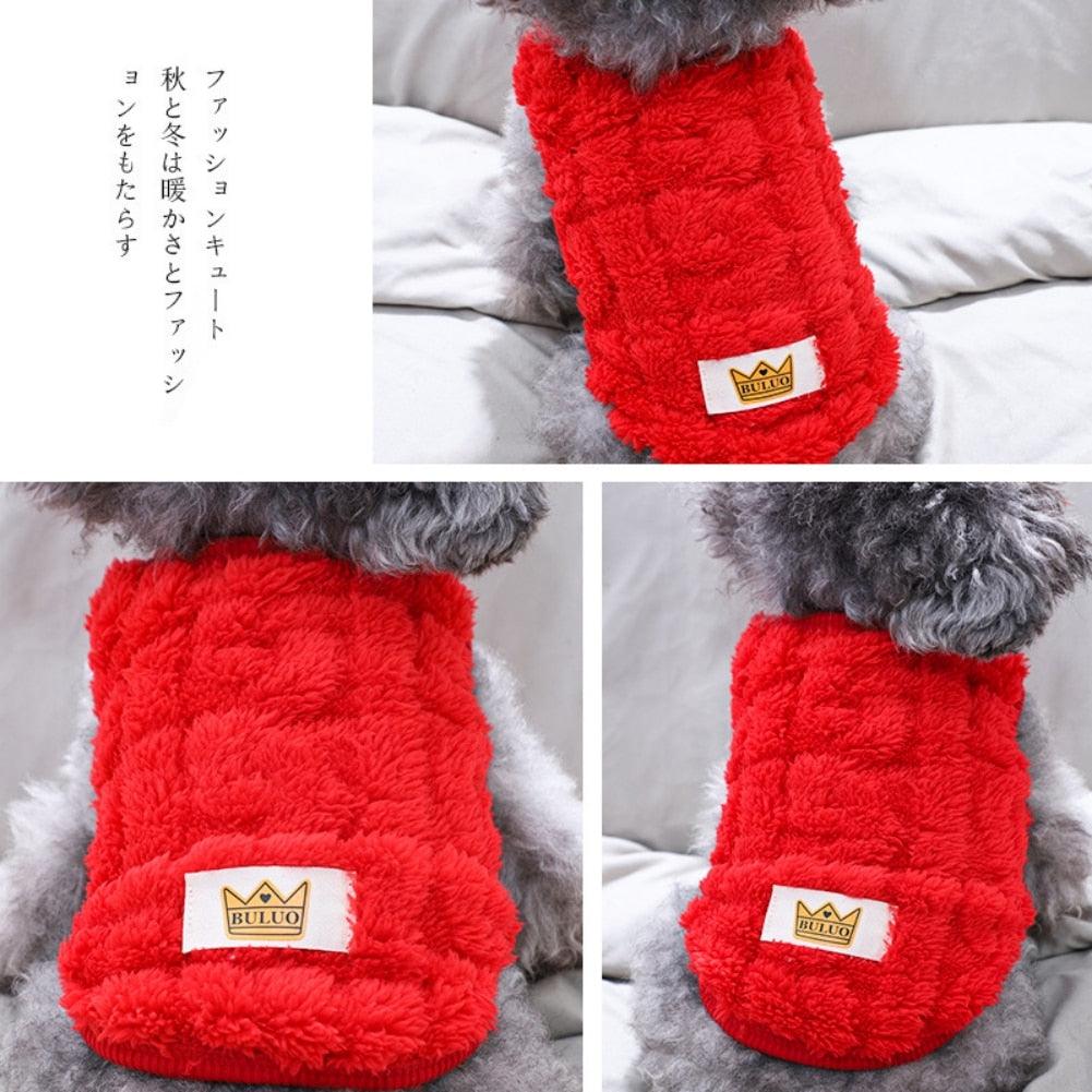 Cute Wavy Double-sided Fleece Pullover Pet Clothes - BestShop