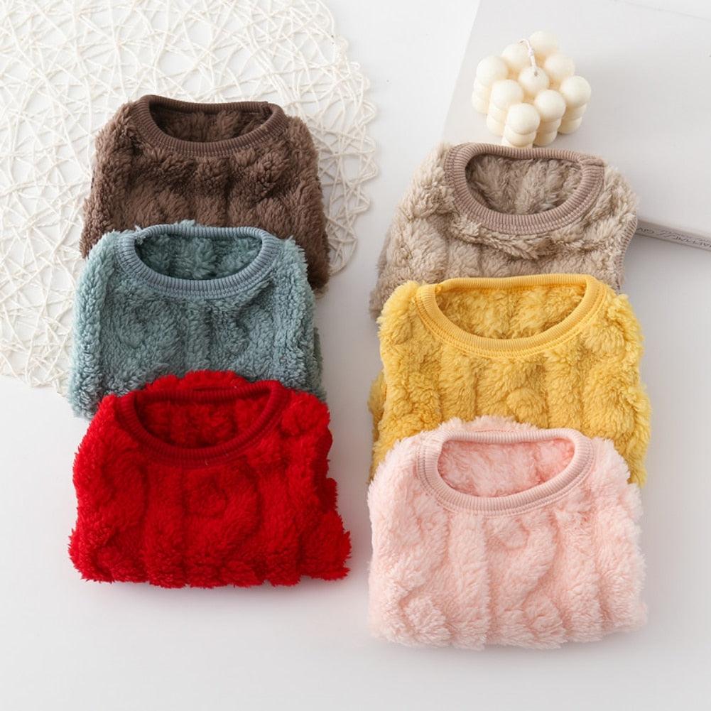Cute Wavy Double-sided Fleece Pullover Pet Clothes - BestShop