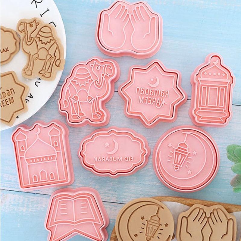 Eid Mubarak Biscuit Mold Ramadan Kareem Decoration Cookie Cutter Set 2023 Islamic Muslim Festival Party Supplies Baking Tools - BestShop