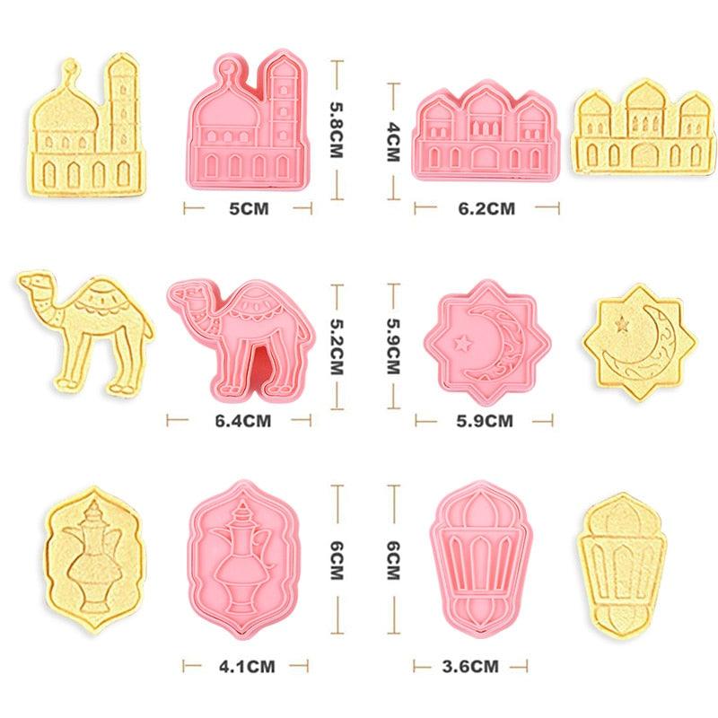 Eid Mubarak Biscuit Mold Ramadan Kareem Decoration Cookie Cutter Set 2023 Islamic Muslim Festival Party Supplies Baking Tools - BestShop