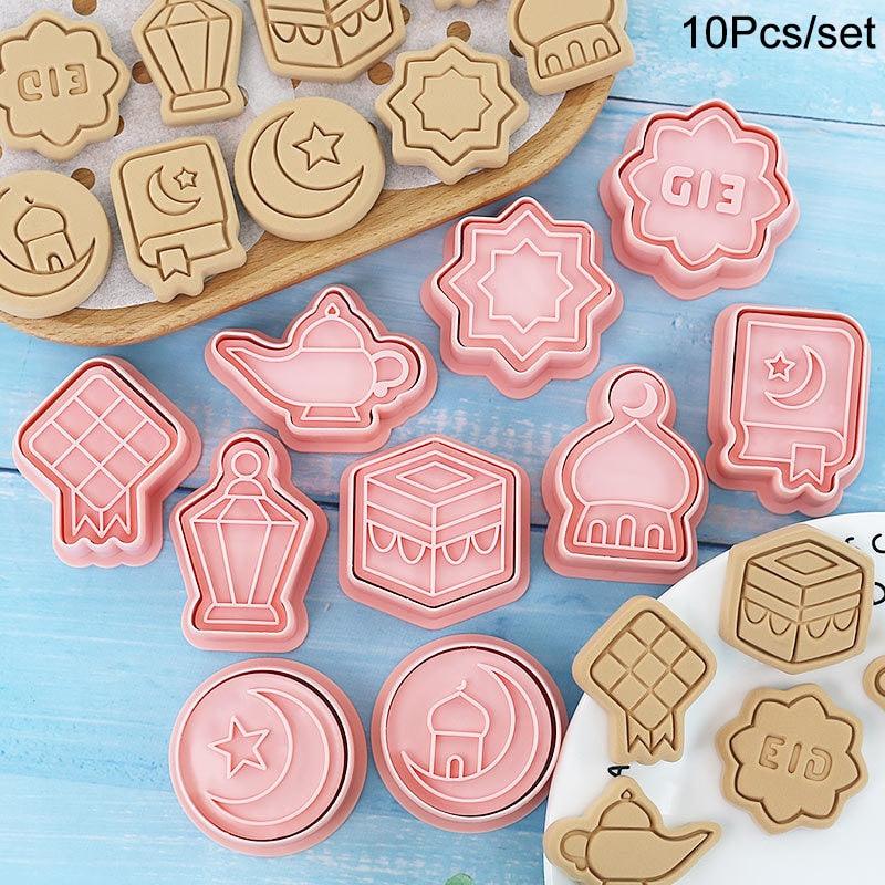 Eid Mubarak Biscuit Mold Ramadan Kareem Decoration Cookie Cutter Set 2023 Islamic Muslim Festival Party Supplies Baking Tools - BestShop
