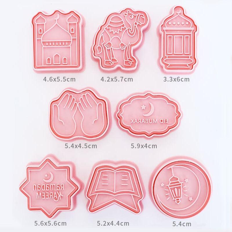 Eid Mubarak Biscuit Mold Ramadan Kareem Decoration Cookie Cutter Set 2023 Islamic Muslim Festival Party Supplies Baking Tools - BestShop