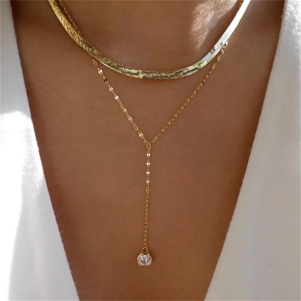 Fashion Gold Color Heart-Shaped Necklace For Women - BestShop